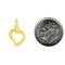 14K Yellow Gold Heart Charm Polished Love Pendant Jewerly 16mm x 9mm